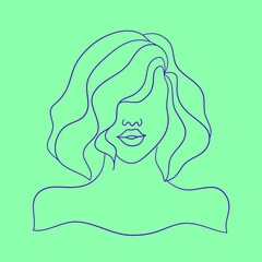 woman with long hair