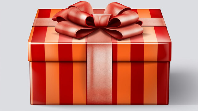 red gift box HD 8K wallpaper Stock Photographic Image 