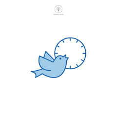 Early Bird Icon symbol vector illustration isolated on white background