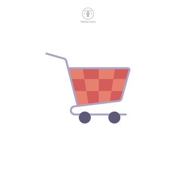 Shopping Cart icon symbol vector illustration isolated on white background