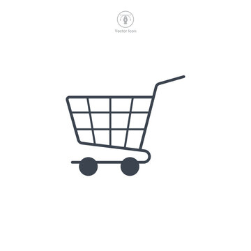 Shopping Cart icon symbol vector illustration isolated on white background
