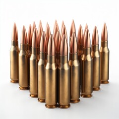 bullets on white background