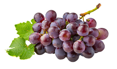 A bunch of grapes is isolated on a transparent background. Grapes PNG Generative AI