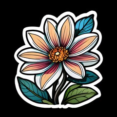 beautiful flower sticker