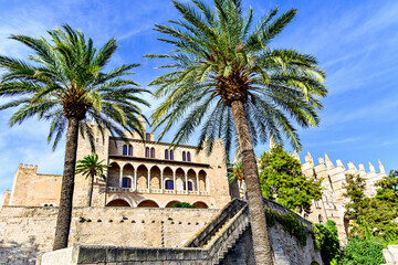 Fototapeta premium Royal Palace of La Almudaina, Palma de Mallorca Spain