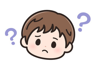 分からないの男の子の顔