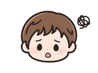 困ったの男の子の顔