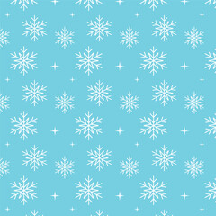 Seamless pattern with snowflakes for winters.