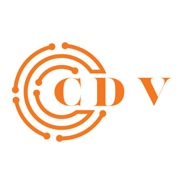 CDV letter design. CDV letter technology logo design on white background. CDV Monogram logo design for entrepreneur and business