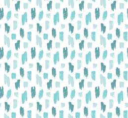 Seamless Pattern Brush Strokes Rough Blue Vector