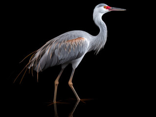Obraz premium Crane Studio Shot Isolated on Clear Black Background, Generative AI