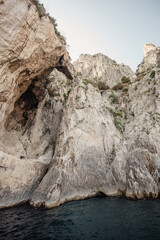 Amazing sea views of Mediterranean Sea in Positano Amalfi Coast Italy