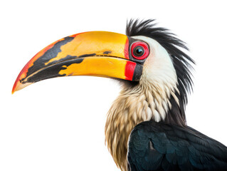 Hornbill Studio Shot Isolated on Clear White Background, Generative AI