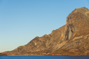 view of the coast of island at Helgeland, Norway - obrazy, fototapety, plakaty