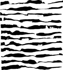 Grunge Ink Wave Free Hand Brush Set