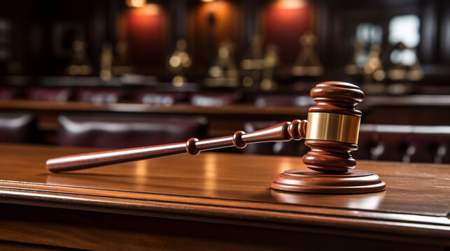 gavel on the table HD 8K wallpaper Stock Photographic Image 