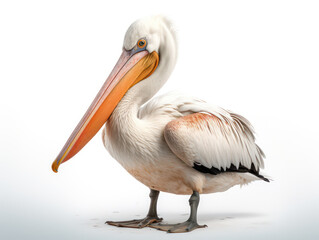 Pelican Studio Shot Isolated on Clear White Background, Generative AI