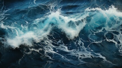 Illustration of blue waves in the ocean