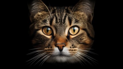 Cat face file no background.Generative AI - obrazy, fototapety, plakaty