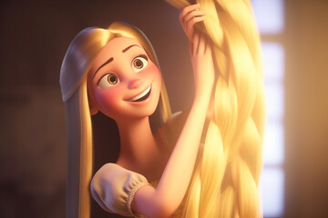 Figur aus Grimms Märchen - Rapunzel