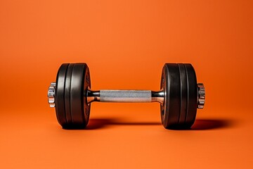 A Duo of Dumbbells: Strengthening Your Muscles and Energizing Your Workout - obrazy, fototapety, plakaty