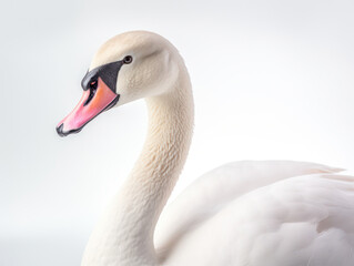 Fototapeta premium Swan Studio Shot Isolated on Clear White Background, Generative AI