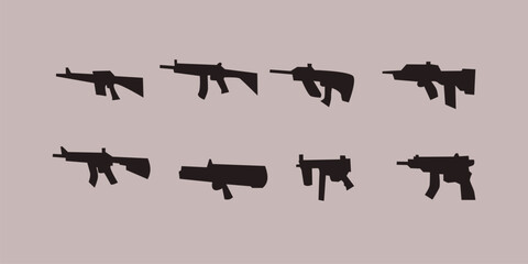 weapons assault collection with silhouette design