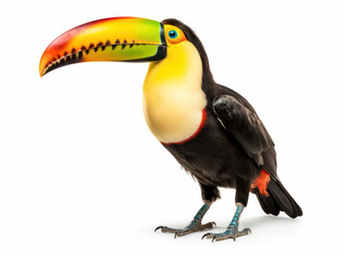 Obraz premium Tucan Studio Shot Isolated on Clear White Background, Generative AI