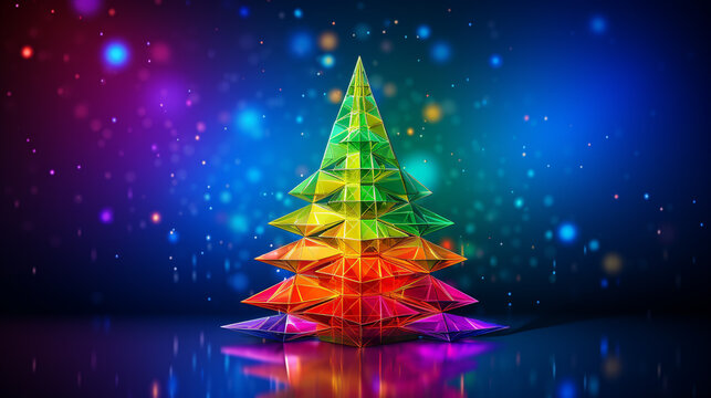 abstract christmas tree HD 8K wallpaper Stock Photographic Image 