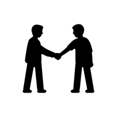 Fototapeta premium Friends being a source of strength for each other icon - Simple Vector Illustration