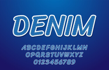 Denim Jeans modern font effect