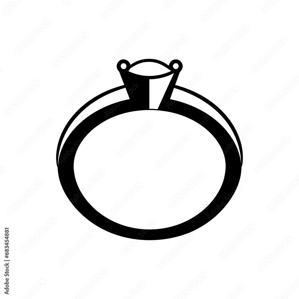 Canvas Prints Engagement ring icon - Simple Vector Illustration