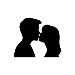 Kissing icon - Simple Vector Illustration
