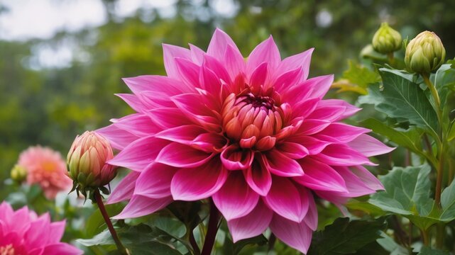 pink dahlia flower