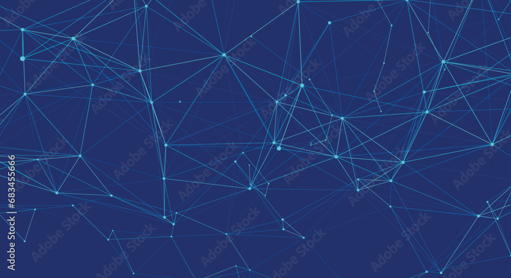 Poster network connection structure. big data. connecting points and lines. abstract technology background.