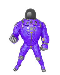 astronaut cartoon is ready for some action