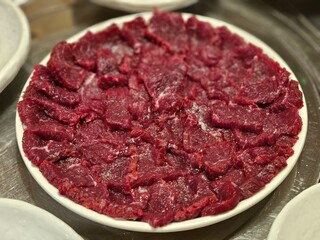 Korean Beef Tartare, Sliced Raw Beef