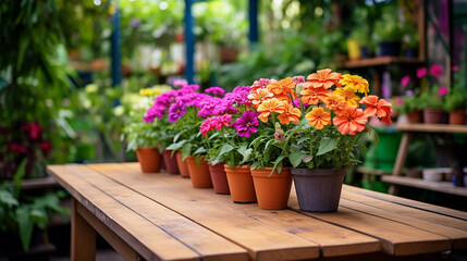 Fototapeta na wymiar flower bed in a garden HD 8K wallpaper Stock Photographic Image 