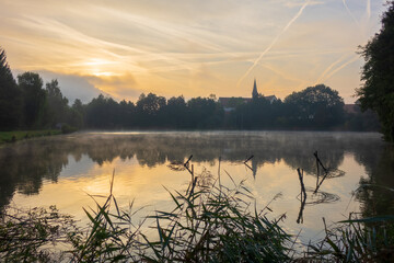 sunrise over the lake 