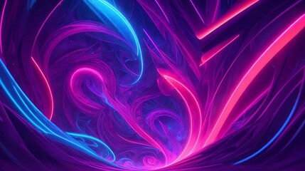Obraz premium futuristic style landscape, beautiful futuristic wallpaper, glowing and psychedelic space, impressive neon background, epic illustration of abstract wallpaper, colorful and shiny neon backdrop