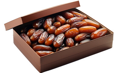 Box of Dates on Transparent Background