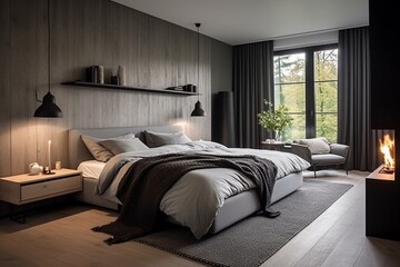 Contemporary Scandinavian guest room with a touch of luxury and welcoming ambiance