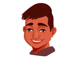 Portrait of a happy teenager isolated on white background