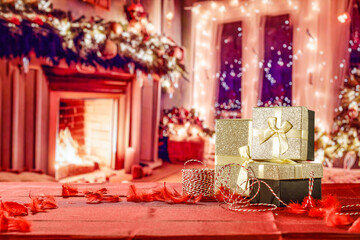 Desk of free space in kitchen interior and empty space for your decoration. Mockup background and home interior. 