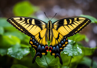 Naklejka premium Gelber Schwalbenschwanz Schmetterling 