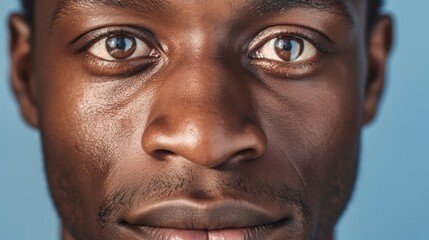 Obraz premium A closeup portrait capturing a man's joyous eyes.