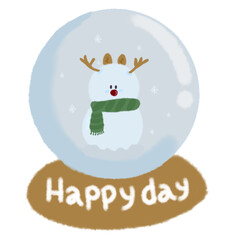 Snow globe with snowman