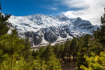 Panoramic view of the Caucasus mountains