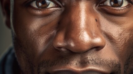 Obraz premium Studio portrait of a man with both eyes crying.