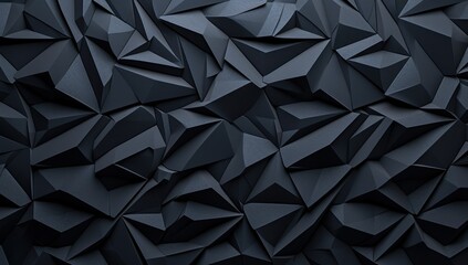 3D geometric black abstract pattern, ideal for modern design, futuristic backgrounds, and conceptual art.